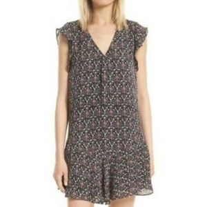 JOIE Almarie B Floral Silk Ruffle Shift NWOT Dress  Small